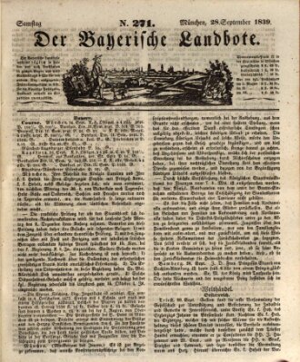 Der Bayerische Landbote Samstag 28. September 1839