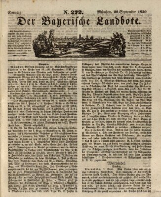 Der Bayerische Landbote Sonntag 29. September 1839