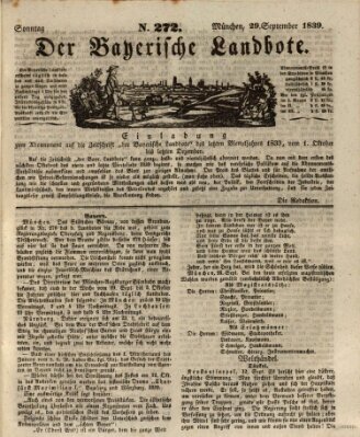 Der Bayerische Landbote Sonntag 29. September 1839