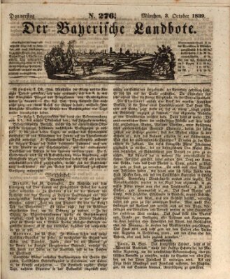 Der Bayerische Landbote Donnerstag 3. Oktober 1839