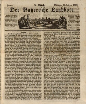 Der Bayerische Landbote Freitag 11. Oktober 1839