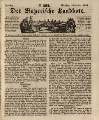 Der Bayerische Landbote Samstag 19. Oktober 1839