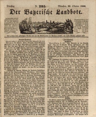 Der Bayerische Landbote Dienstag 22. Oktober 1839