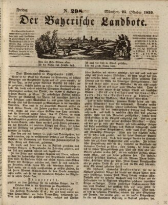 Der Bayerische Landbote Freitag 25. Oktober 1839