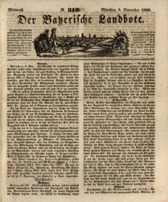 Der Bayerische Landbote Mittwoch 6. November 1839