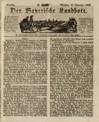 Der Bayerische Landbote Samstag 16. November 1839