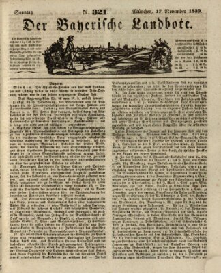 Der Bayerische Landbote Sonntag 17. November 1839