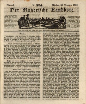 Der Bayerische Landbote Mittwoch 20. November 1839