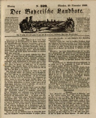 Der Bayerische Landbote Montag 25. November 1839