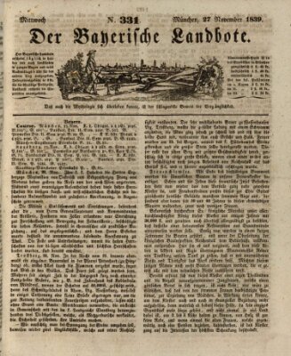 Der Bayerische Landbote Mittwoch 27. November 1839