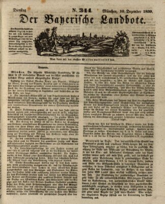 Der Bayerische Landbote Dienstag 10. Dezember 1839