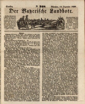 Der Bayerische Landbote Samstag 14. Dezember 1839