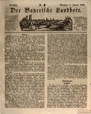 Der Bayerische Landbote Samstag 4. Januar 1840