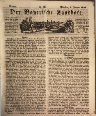 Der Bayerische Landbote Montag 6. Januar 1840