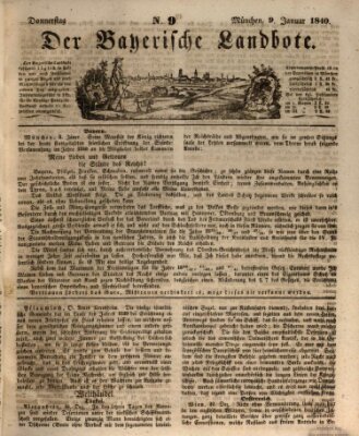 Der Bayerische Landbote Donnerstag 9. Januar 1840