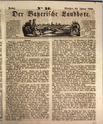 Der Bayerische Landbote Freitag 24. Januar 1840