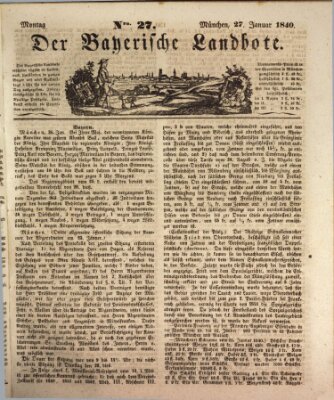 Der Bayerische Landbote Montag 27. Januar 1840