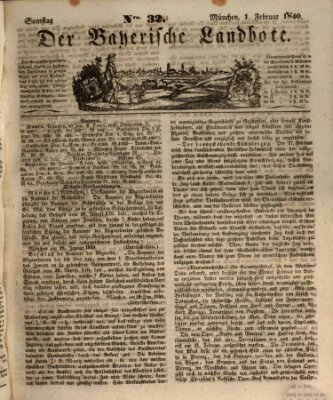 Der Bayerische Landbote Samstag 1. Februar 1840