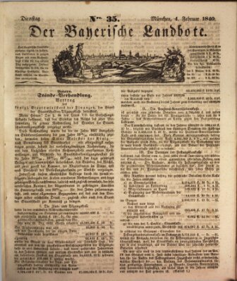 Der Bayerische Landbote Dienstag 4. Februar 1840