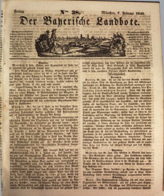 Der Bayerische Landbote Freitag 7. Februar 1840