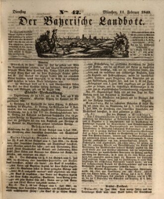 Der Bayerische Landbote Dienstag 11. Februar 1840