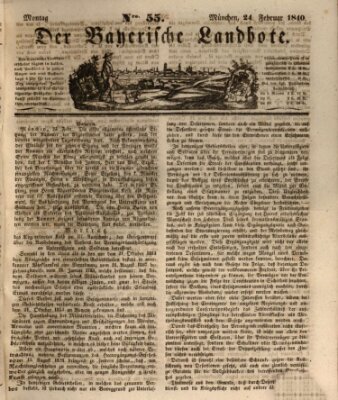 Der Bayerische Landbote Montag 24. Februar 1840