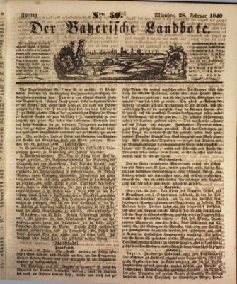 Der Bayerische Landbote Freitag 28. Februar 1840