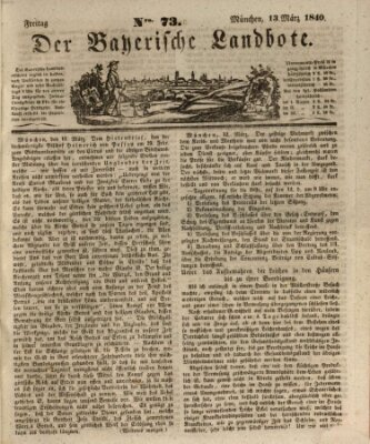 Der Bayerische Landbote Freitag 13. März 1840