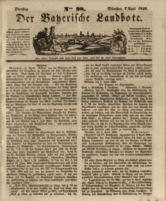 Der Bayerische Landbote Dienstag 7. April 1840