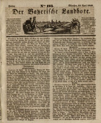 Der Bayerische Landbote Freitag 24. April 1840