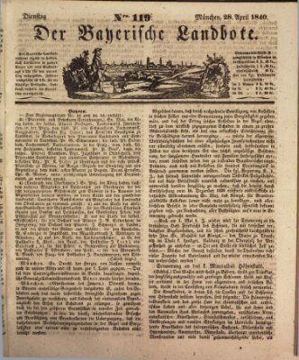 Der Bayerische Landbote Dienstag 28. April 1840