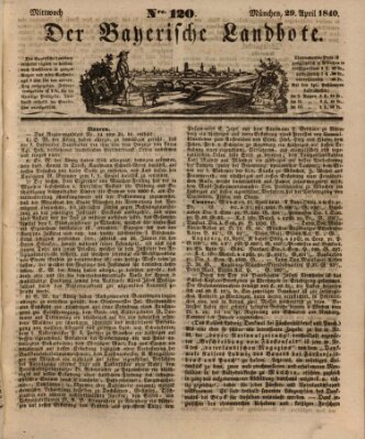 Der Bayerische Landbote Mittwoch 29. April 1840