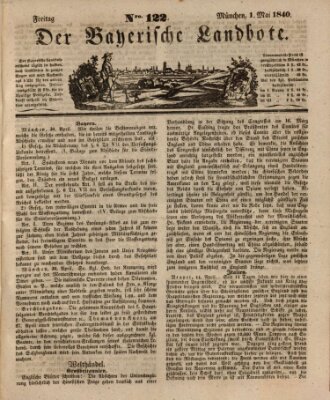 Der Bayerische Landbote Freitag 1. Mai 1840