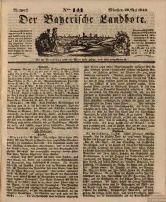 Der Bayerische Landbote Mittwoch 20. Mai 1840