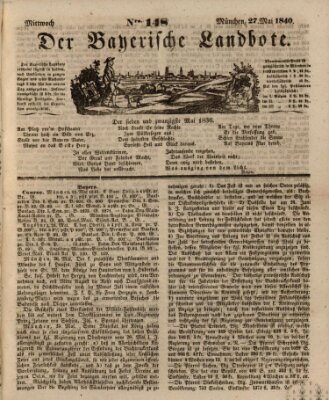 Der Bayerische Landbote Mittwoch 27. Mai 1840