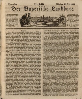 Der Bayerische Landbote Donnerstag 28. Mai 1840