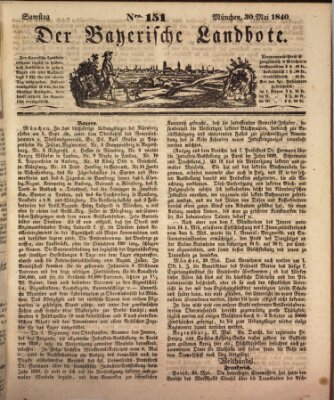 Der Bayerische Landbote Samstag 30. Mai 1840