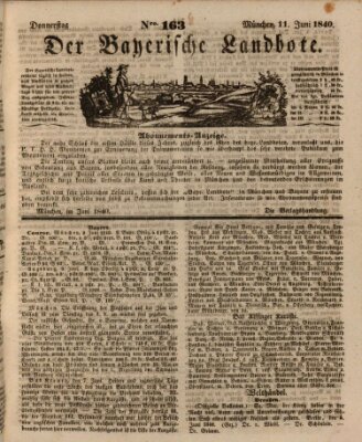 Der Bayerische Landbote Donnerstag 11. Juni 1840