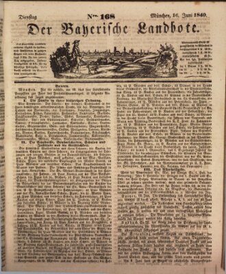 Der Bayerische Landbote Dienstag 16. Juni 1840