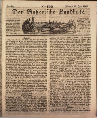 Der Bayerische Landbote Dienstag 23. Juni 1840