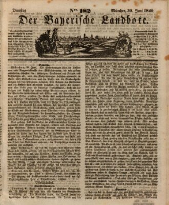 Der Bayerische Landbote Dienstag 30. Juni 1840