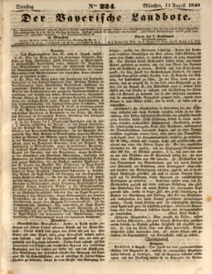 Der Bayerische Landbote Dienstag 11. August 1840