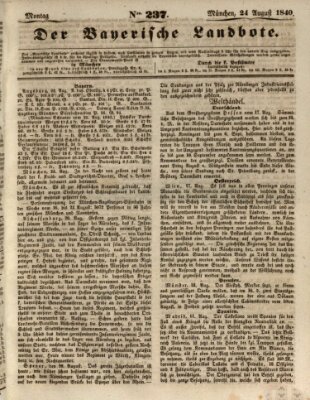 Der Bayerische Landbote Montag 24. August 1840