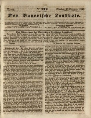 Der Bayerische Landbote Montag 28. September 1840