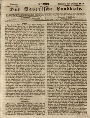 Der Bayerische Landbote Sonntag 25. Oktober 1840