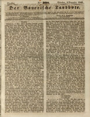 Der Bayerische Landbote Dienstag 3. November 1840