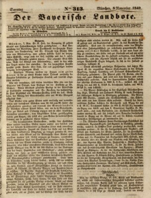 Der Bayerische Landbote Sonntag 8. November 1840