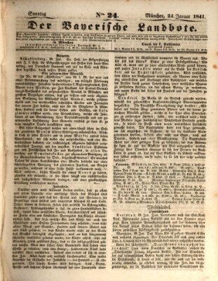 Der Bayerische Landbote Sonntag 24. Januar 1841