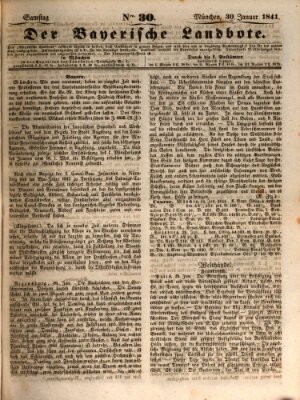 Der Bayerische Landbote Samstag 30. Januar 1841