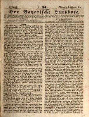 Der Bayerische Landbote Mittwoch 3. Februar 1841